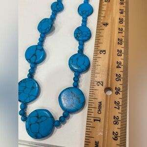 Blue turquoise Beaded Necklace